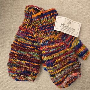 Multicolor Knit Mittens by Windhorse